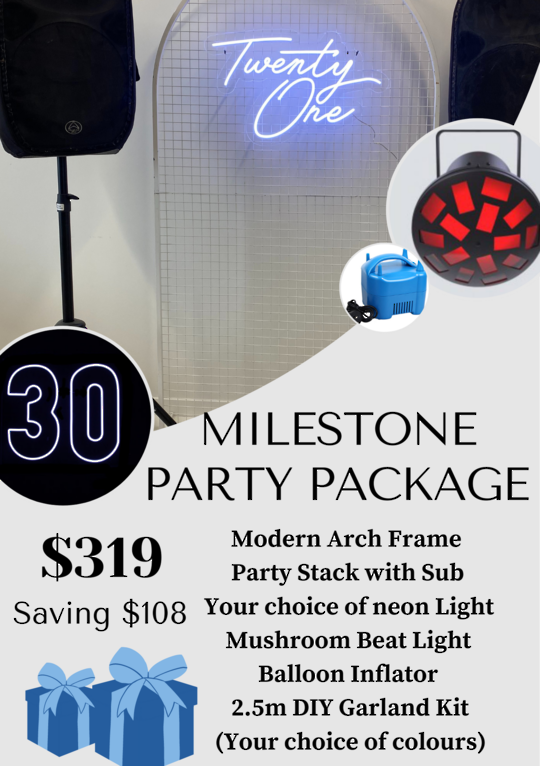 Milestone Party Package